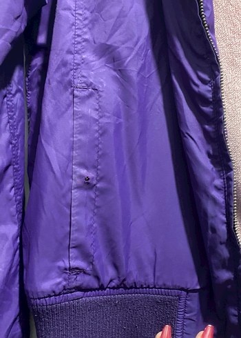 Mor Fermuarlı Kadın Ceket - Görsel 6