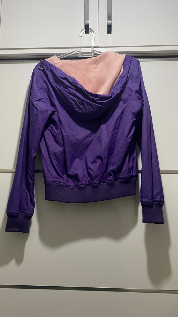 Mor Fermuarlı Kadın Ceket - Görsel 2