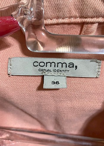 Pembe kadın kot ceket - Görsel 5