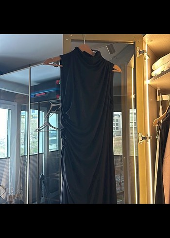 Siyah Midi Kadın Elbise - Görsel 4