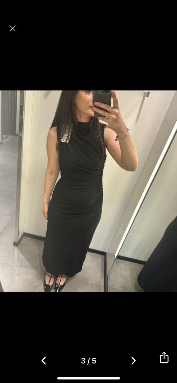 Siyah Midi Kadın Elbise - Görsel 2
