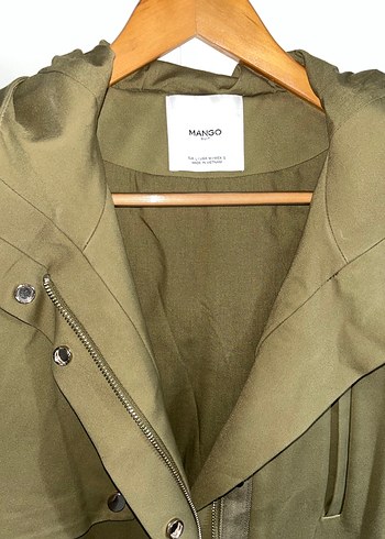 Düğmeli Haki Midi Ceket - Görsel 2