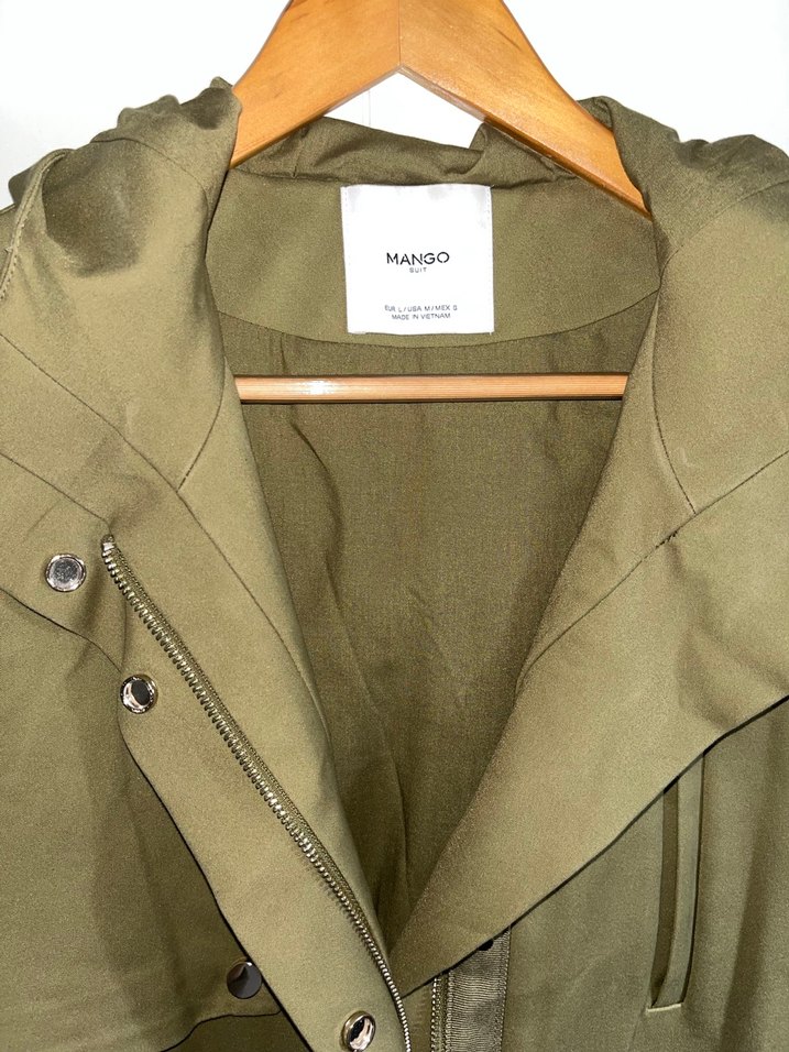 Düğmeli Haki Midi Ceket - Görsel 2