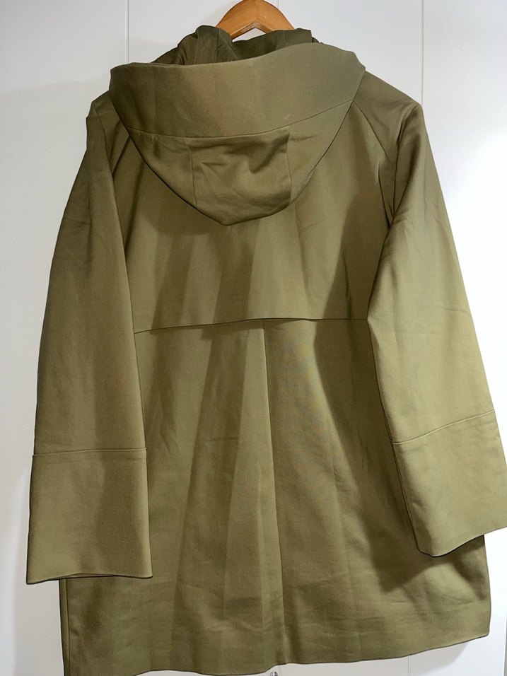 Düğmeli Haki Midi Ceket - Görsel 4