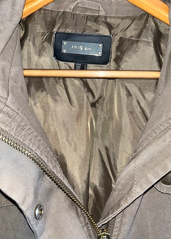 Bej Düğmeli Midi Kadın Keten Ceket - Görsel 3