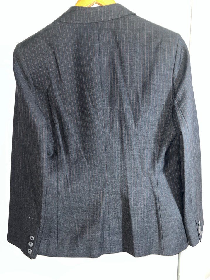 Kadın Gri Düğmeli Klasik Blazer Ceket - Görsel 5