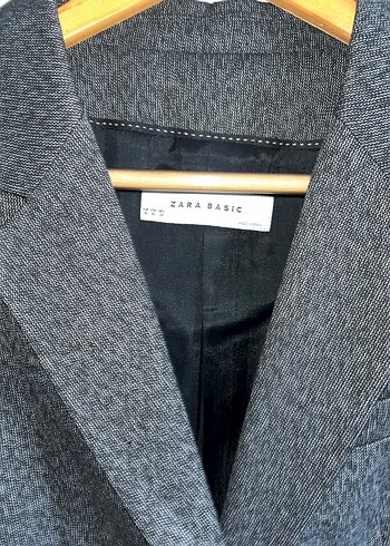 Gri Düğmeli Kadın Blazer Ceket - Görsel 2