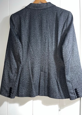 Gri Düğmeli Kadın Blazer Ceket - Görsel 4