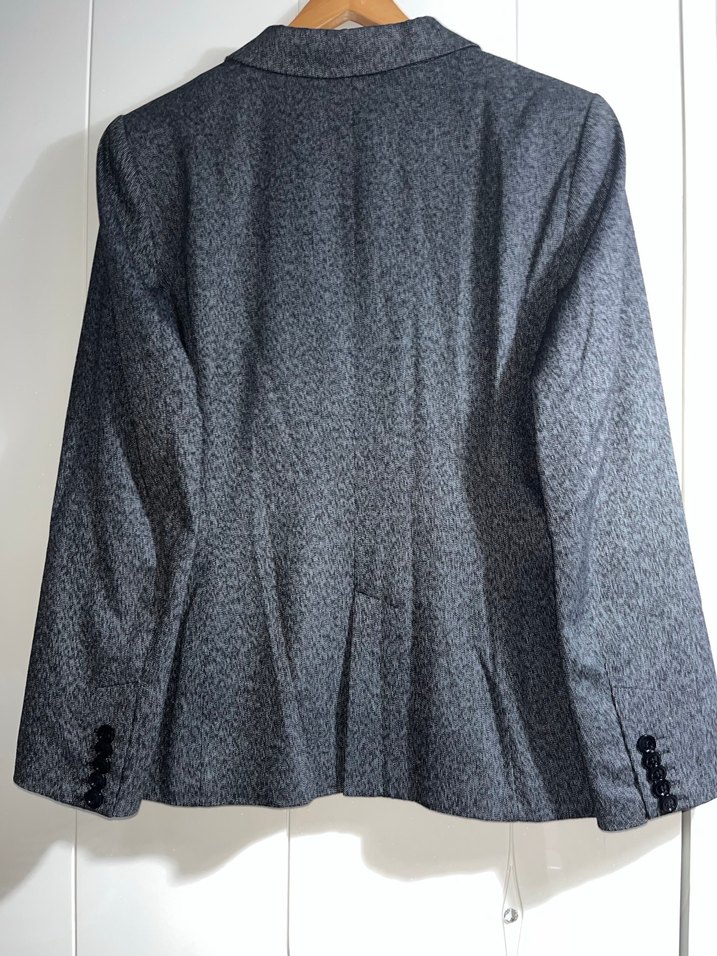 Gri Düğmeli Kadın Blazer Ceket - Görsel 4