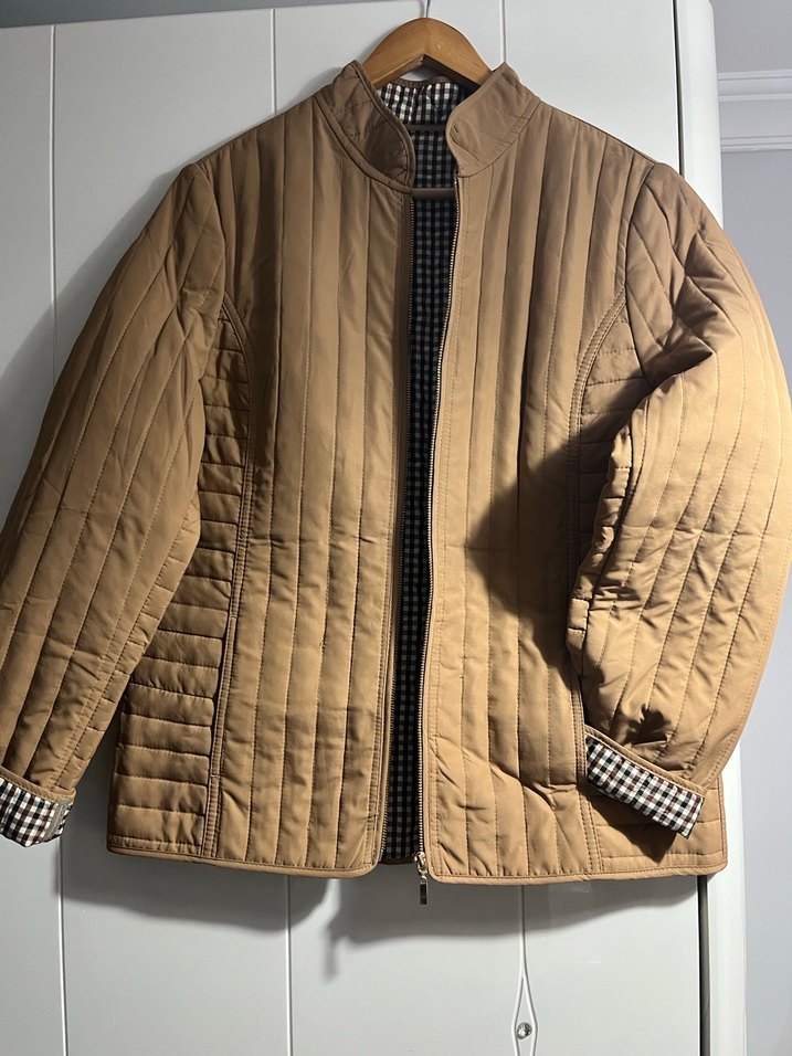 Bej Kadın Midi Boy Fermuarlı Ceket - Görsel 2