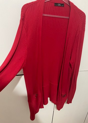 Koyu Kırmızı Örgü Kadın Hırka - Görsel 2