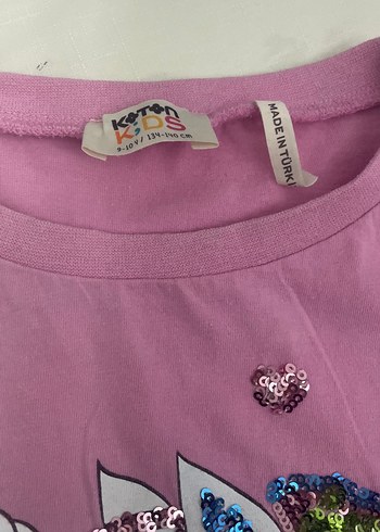 Kız Çocuk Pullu Unicorn Baskılı Tişört - Görsel 2