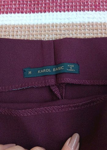 Bordo Drapeli Midi Kalem Etek - Görsel 2