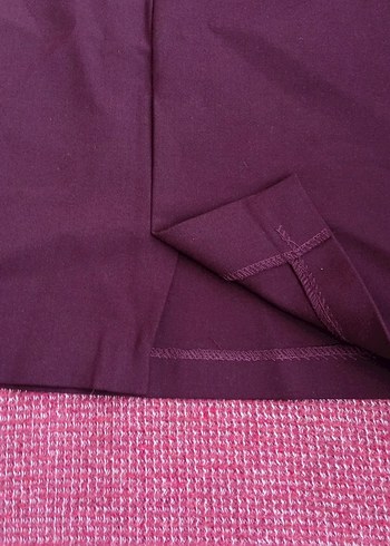 Bordo Drapeli Midi Kalem Etek - Görsel 3