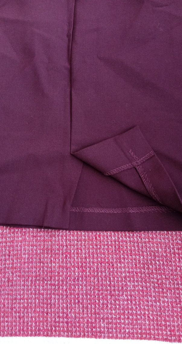 Bordo Drapeli Midi Kalem Etek - Görsel 3