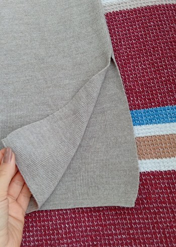 Bej Kadın Uzun Triko Etek - Görsel 2