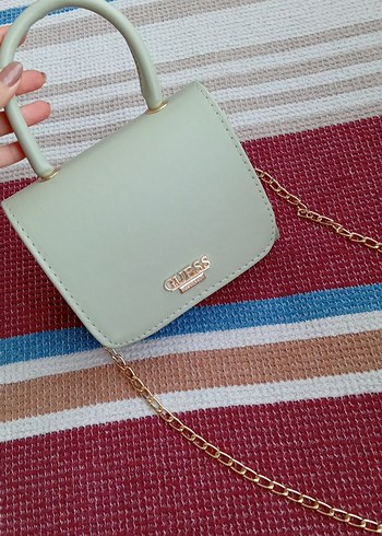 Zincir Detaylı Pastel Renk Kadın Deri Çanta - Görsel 2