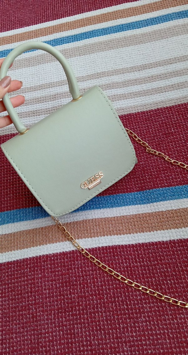 Zincir Detaylı Pastel Renk Kadın Deri Çanta - Görsel 2