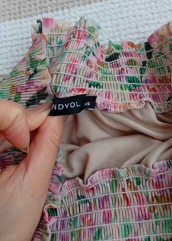 Çiçek Desenli Fırfırlı  Etek - Görsel 2