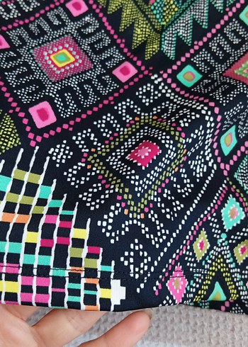 Detaylı Bohem Desenli Uzun Kalem Etek - Görsel 3