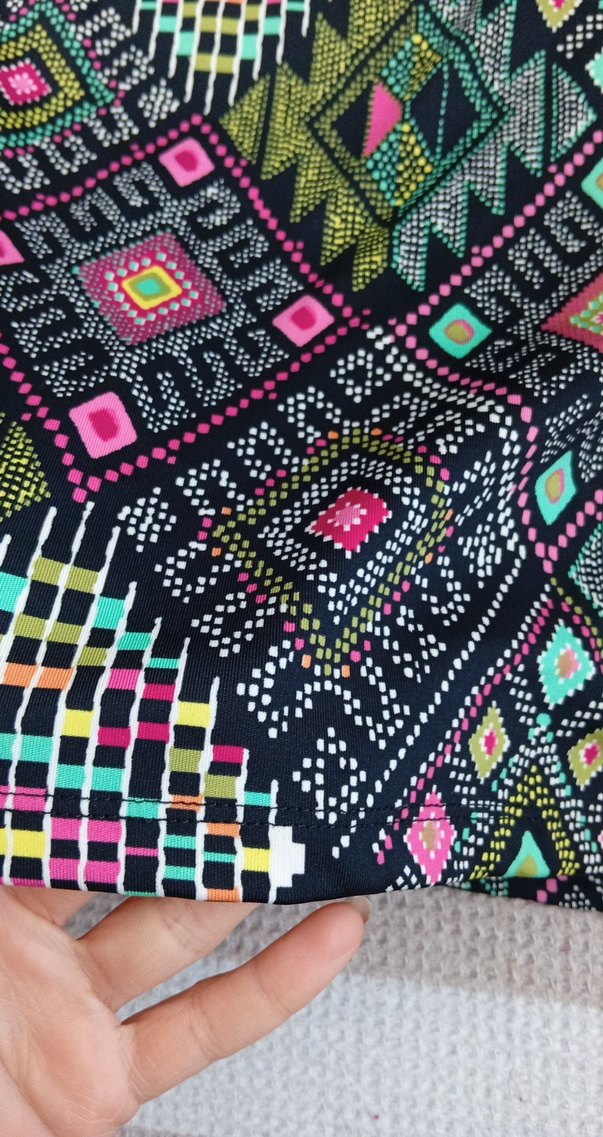 Detaylı Bohem Desenli Uzun Kalem Etek - Görsel 3