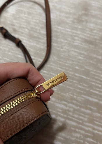 Michael Kors Zincir Detaylı Kahverengi Deri Çanta - Görsel 3