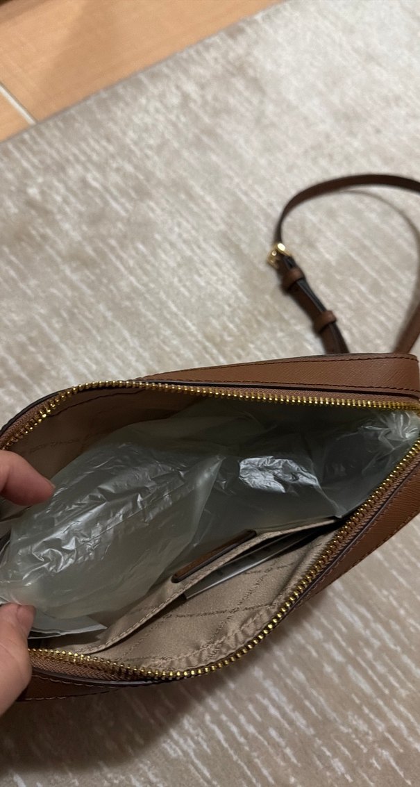 Michael Kors Zincir Detaylı Kahverengi Deri Çanta - Görsel 4