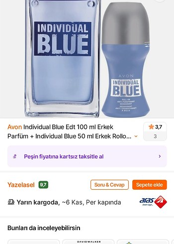 Avon Individual Blue Erkek Parfüm Seti - Görsel 2