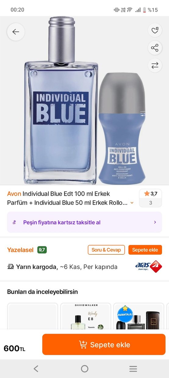 Avon Individual Blue Erkek Parfüm Seti - Görsel 2