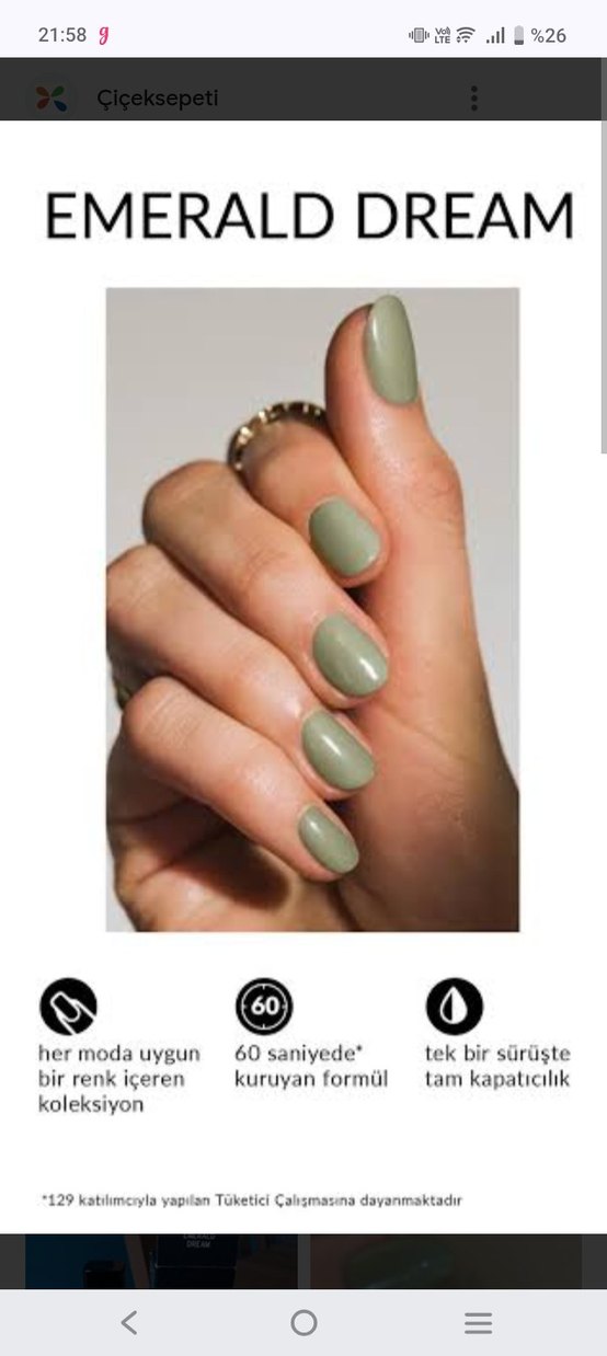 Avon Ultra Colour Hızlı Kuruyan Haki Oje - Görsel 2