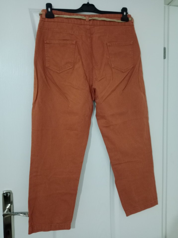 Kahverengi Kemerli kot Kadın Pantolon - Görsel 4