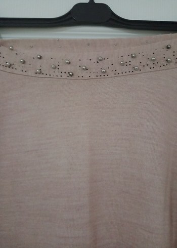 pudra pembe Bohem Salaş Triko Kadın Kazak - Görsel 2