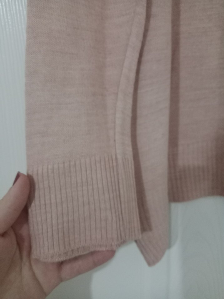 pudra pembe Bohem Salaş Triko Kadın Kazak - Görsel 4