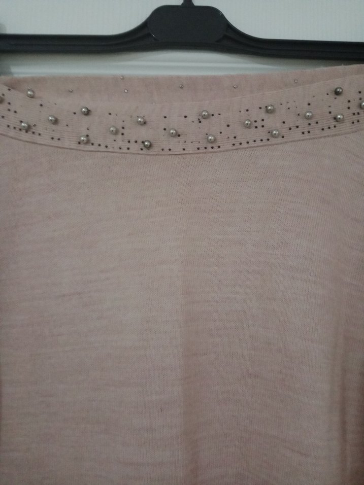 pudra pembe Bohem Salaş Triko Kadın Kazak - Görsel 2