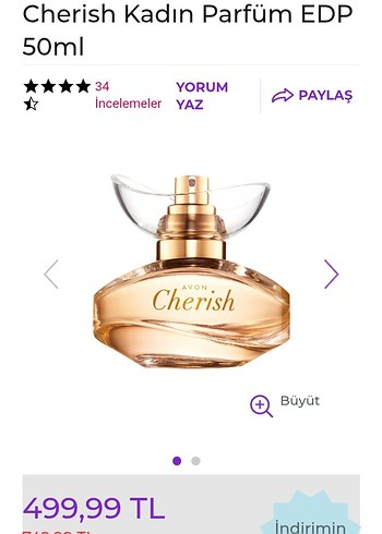 Avon Cherish Kadın Parfümü EDP 50ml