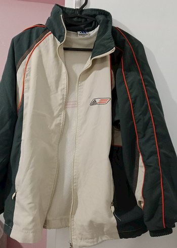 Adidas unisex bej Fermuarlı Yağmurluk