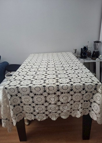 El Yapımı Bohem Dantel Masa Örtüsü - Görsel 2