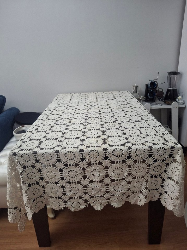 El Yapımı Bohem Dantel Masa Örtüsü - Görsel 2