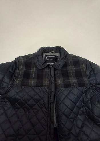 Düğmeli Gri Erkek Midi Mont - Görsel 2