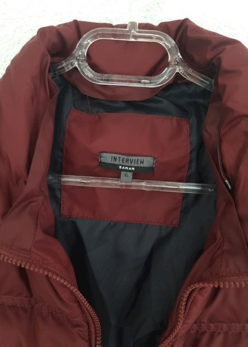 Bordo Fermuarlı Yüksek Yakalı Erkek Yelek - Görsel 2