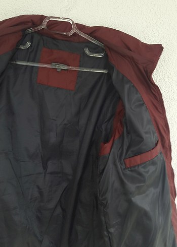 Bordo Fermuarlı Yüksek Yakalı Erkek Yelek - Görsel 6