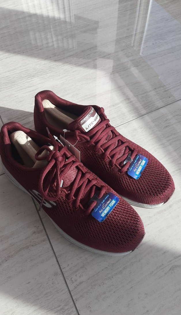 Bordo Skechers Hafif Spor Ayakkabı - Görsel 5