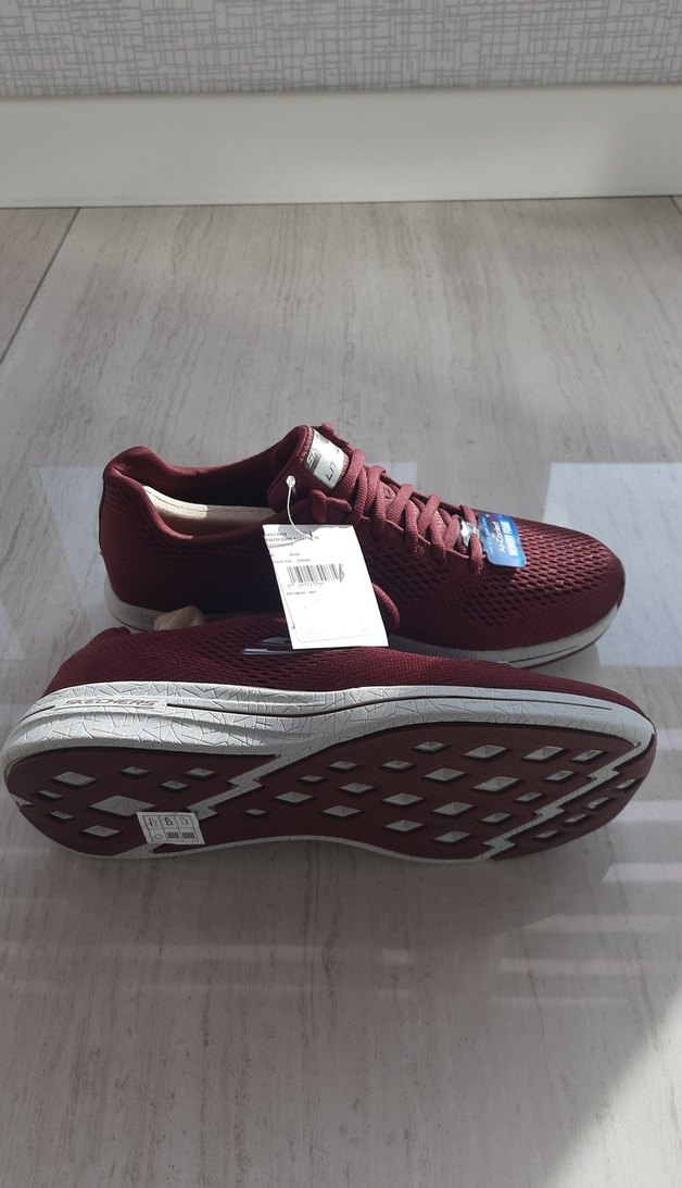 Bordo Skechers Hafif Spor Ayakkabı - Görsel 3