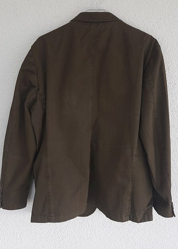 Düğmeli Haki Erkek Keten Ceket - Görsel 4