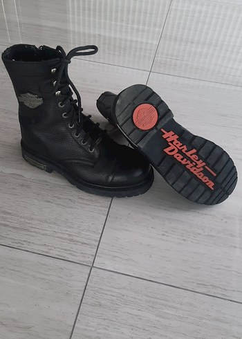 Siyah Deri Biker Botlar Yüksek Topuklu - Görsel 3