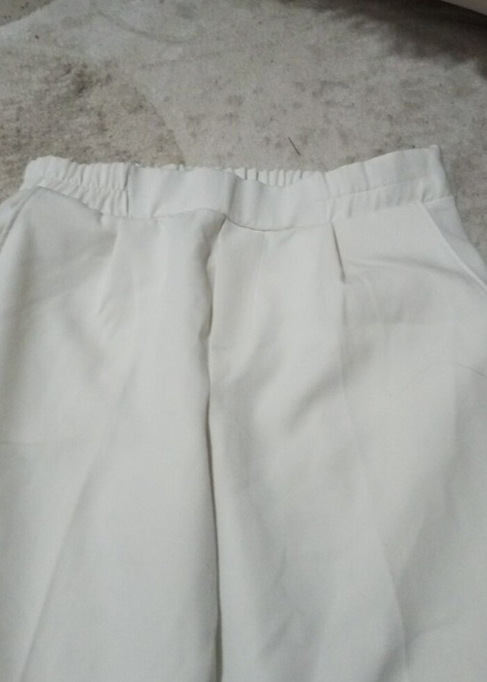 Belden lastikli kumaş pantolon - Görsel 2