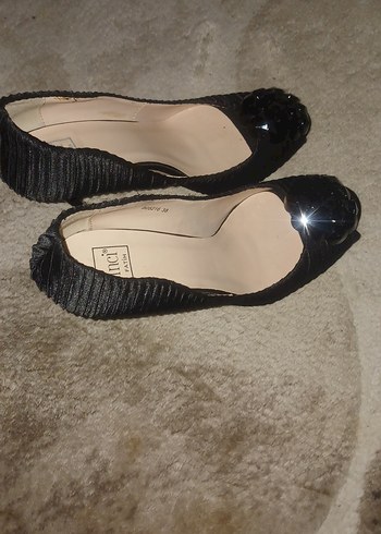 Siyah Platform Topuklu Kadın Abiye Ayakkabı - Görsel 3