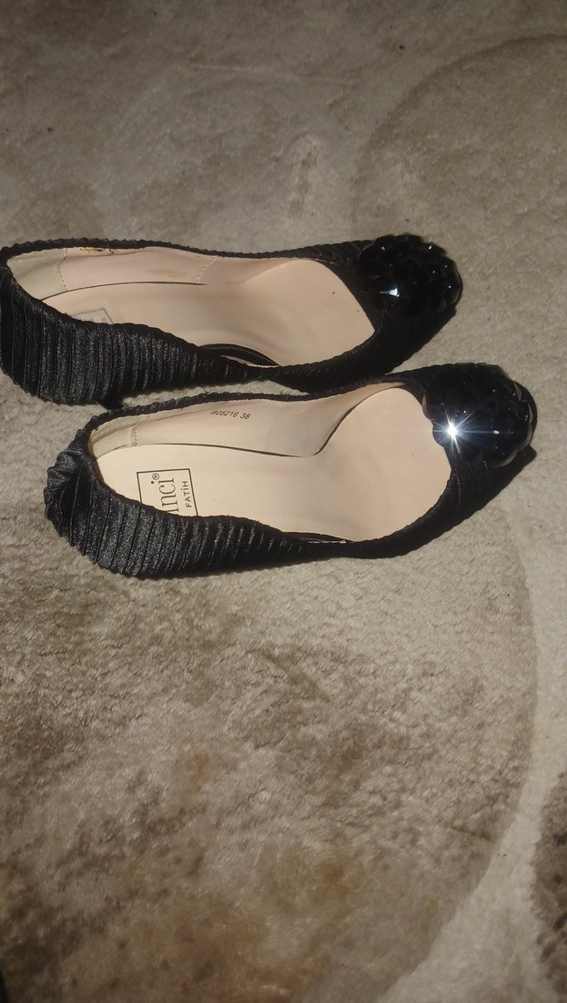 Siyah Platform Topuklu Kadın Abiye Ayakkabı - Görsel 3