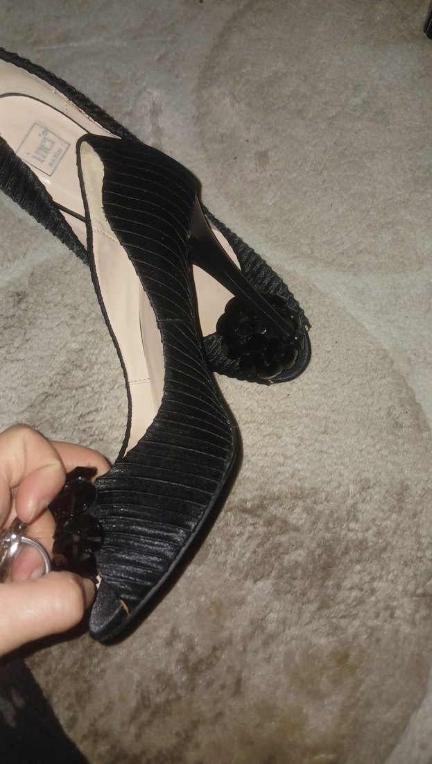 Siyah Platform Topuklu Kadın Abiye Ayakkabı - Görsel 4