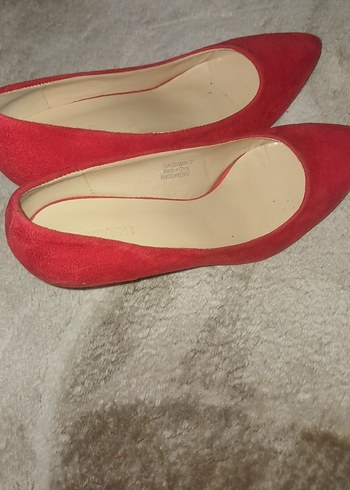 Klasik Kırmızı Süet Stiletto - Görsel 2